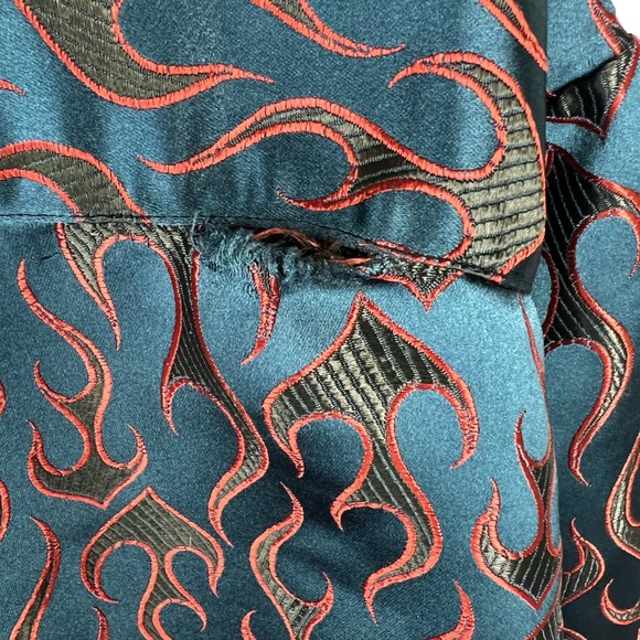 Pronti VTG Metallic Flame Short Sleeve Button up M - Picture 6 of 7